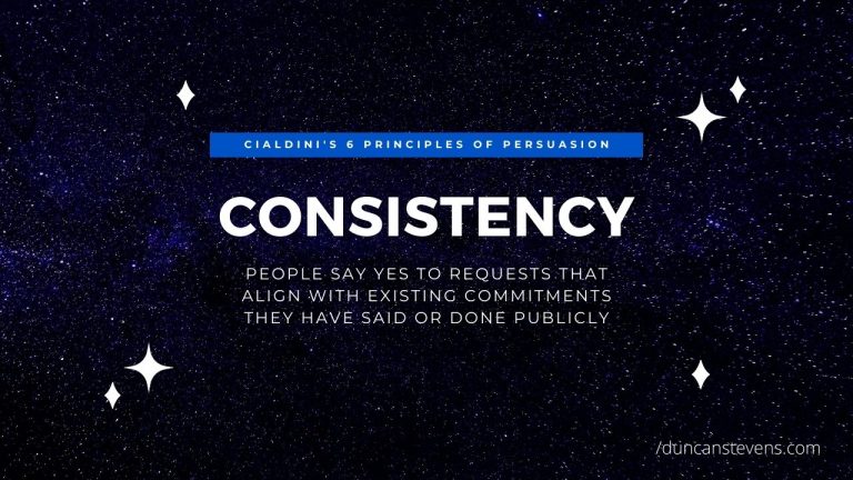 Consistency as a principle of persuasion