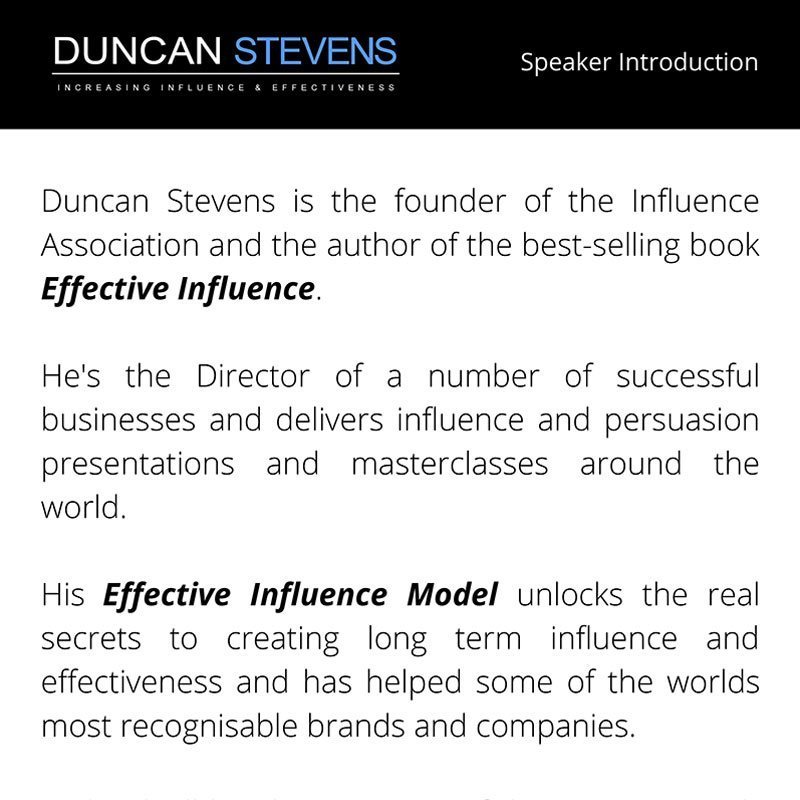 Duncan Intro