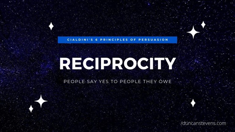 Reciprocity as a principle of persuasion